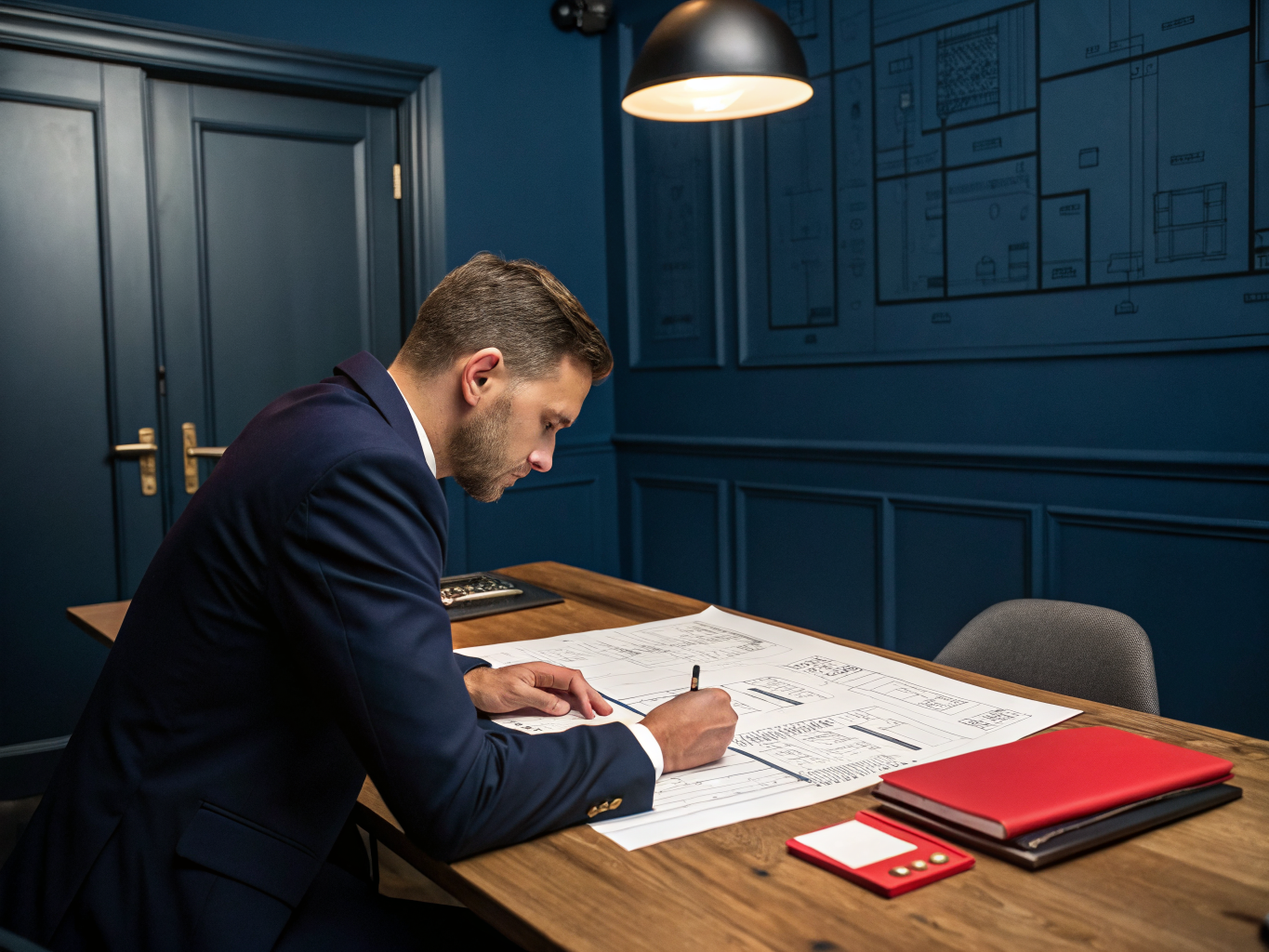 Corporate security advisory team examining high-rise facility defense strategy